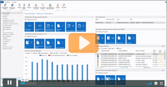 Video del software de gestión empresarial con tecnología Navision